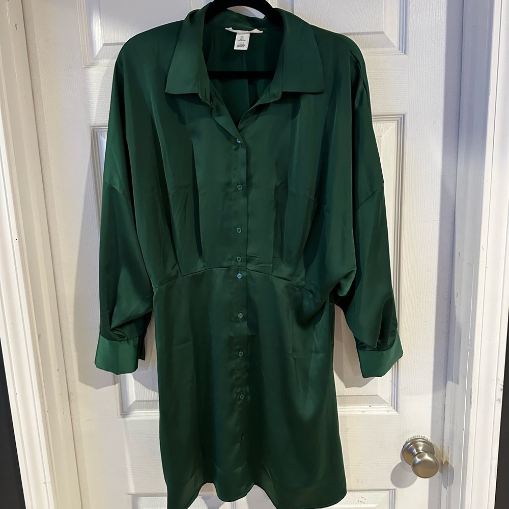 H&M Deep Green Shirt Dress